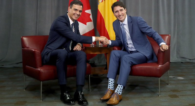 Calcetines Lunares Presidente Canada Justin Trudeau