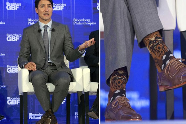 Presidente Canada con calcetines de CHEWAKA